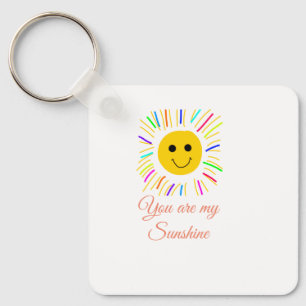 Porte-clés vous êtes mon soleil jaune orange rayons de soleil