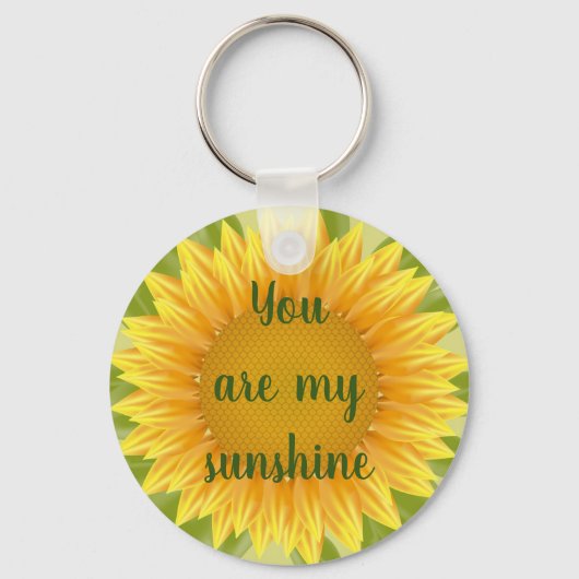 Porte-clés Vous êtes mon Sunshine Sunflower Citation d'art (Recto)
