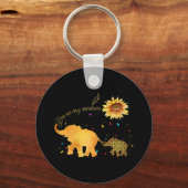 Porte-clés Vous êtes mon Sunshine tournesol Elephant Autisme (Recto)