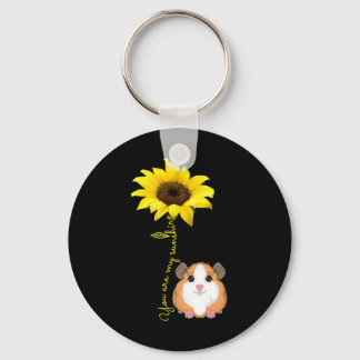 Porte-clés Vous Êtes Mon Sunshine Tournesol Guinée Pig Maman