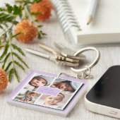 Porte-clés Vous êtes My Everything Photo Collage, Lilac (Devant Droit)