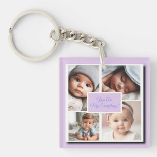 Porte-clés Vous êtes My Everything Photo Collage, Lilac