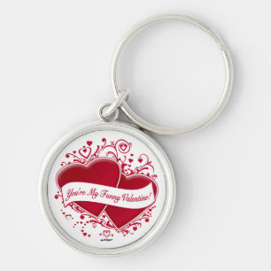 Porte-clés Vous êtes My Funny Valentine ! Cœurs rouges