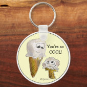 Porte-clés Vous êtes tellement COOL Porte - clé de la crème g (Recto)