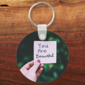 Porte-clés Vous êtes un beau porte - clé texte (Recto)