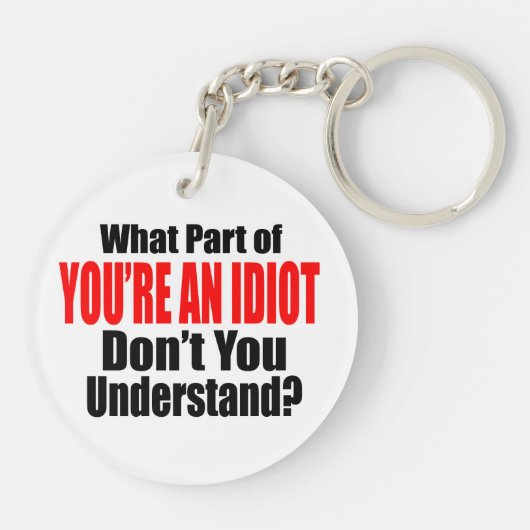 Porte-clés Vous êtes un Idiot (Dos)