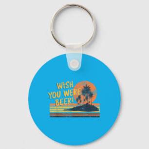 Porte-clés Vous étiez bière Plage Coucher de soleil et palmie