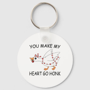 Porte-clés Vous faites battre mon cœur Honk Saint-Valentin Ca