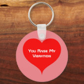 Porte-clés Vous Levez Mon Coeur Vibré Rose (Recto)