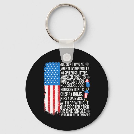 Porte-clés Vous N'avez Pas De Trous De Sifflement Drapeau Usa (Recto)