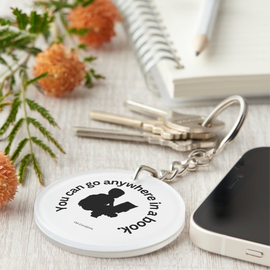Porte-clés Vous Pouvez Aller N'Importe Où Dans Un Livre (Devant droit)