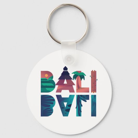 Porte-clés Voyage à Bali Indonésie (Recto)