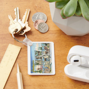 Porte-clés Voyage à l'ancienne, Salutations du New Hampshire