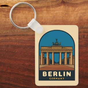 Porte-clés Voyage Ancien Berlin Allemagne Porte de Brandebour
