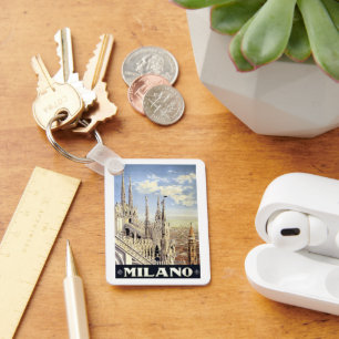 Porte-clés Voyage Ancien Milano Italie Cathédrale Gothique Du