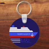 Porte-clés voyage de croisière personnalisée (Recto)