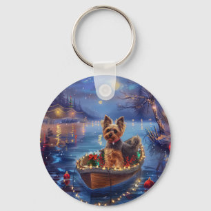 Porte-clés Voyage de fête de Noël du Biewer Terrier