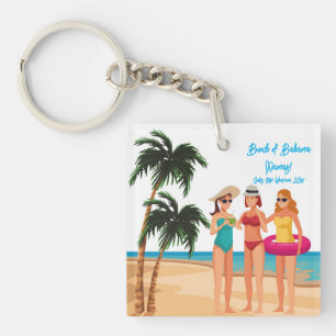Porte-clés Voyage de filles aux Bahamas, enterrement de vie d