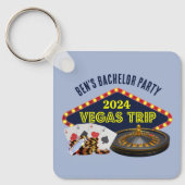 Porte-clés Voyage de garçon de Las Vegas au casino personnali (Recto)