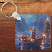 Porte-clés Voyage de Noël de Terrier australien (Recto)