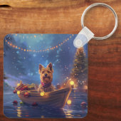 Porte-clés Voyage de Noël de Terrier australien (Verso)