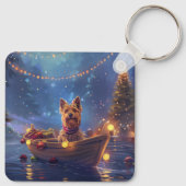 Porte-clés Voyage de Noël de Terrier australien (Dos)