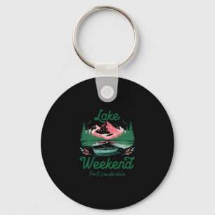 Porte-clés Voyage de vacances de week-end au lac Fort Lauderd