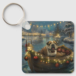 Porte-clés Voyage du festival de Noël de Bulldog