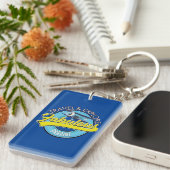 Porte-clés voyage explorer fabuleuse Ukraine logo Classique R (Devant droit)