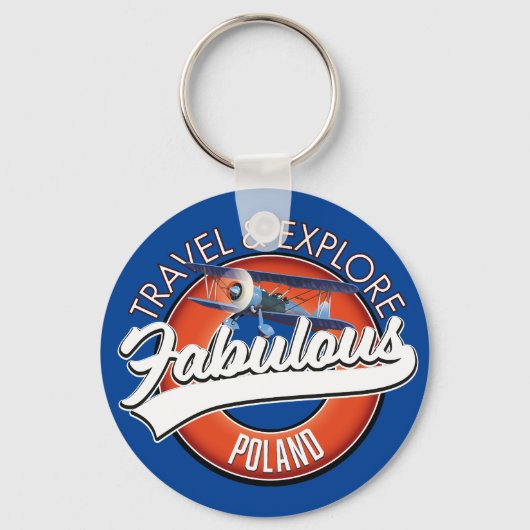 Porte-clés voyage explorer fabuleux logo Pologne (Recto)