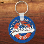 Porte-clés voyage explorer fabuleux logo Pologne (Recto)