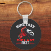 Porte-clés Voyage Fast Die Dernier Biker T-Shirt (Recto)