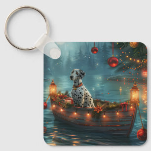Porte-clés Voyage festif de Noël dalmate