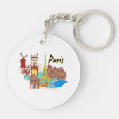 Porte-clés voyage image.png de Paris France (Dos)
