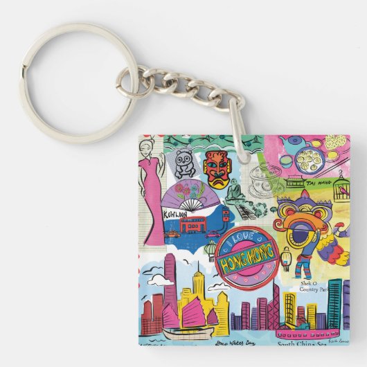 Porte-clés Voyage mondial - Hong Kong (Devant)
