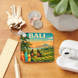 Porte-clés Voyage Rétro Tropical à Bali