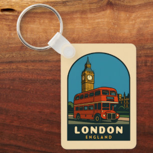 Porte-clés Voyage Rétro Vintage Londres Big Ben Angleterre 