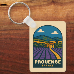 Porte-clés Voyage Rétro Vintage Provence France Paysage