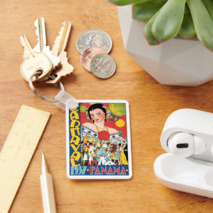 Porte-clés Voyage Vintage 1937 Femme de la fête du Carnaval d