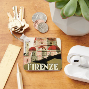 Porte-clés Voyage vintage Florence Firenze Italie Église Duom
