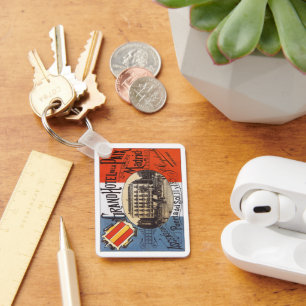 Porte-clés Voyage Vintage, Grand Hôtel Paix, Madrid, Espagne