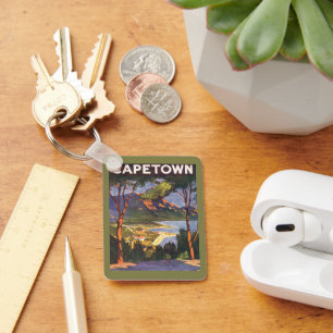 Porte-clés Voyage Vintage, Le Cap, une ville en Afrique du Su