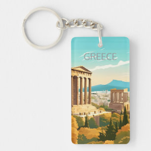Porte-clés voyage vintage rétro souvenir grèce souvenir
