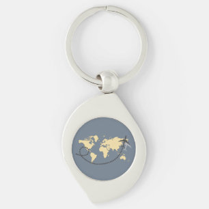 Porte-clés Voyageons l'illustration du monde
