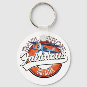Porte-clés voyager explorer fabuleux logo de Gibraltar