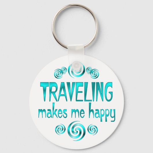 Porte-clés Voyager Me Rend Heureux (Recto)