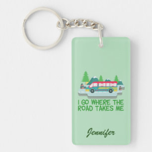 Porte-clés Voyageur Mondial RV Camper Road Voyage Vacances su
