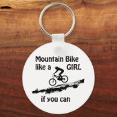 Porte-clés VTT comme une fille (Recto)