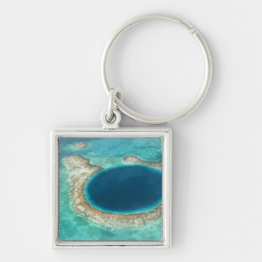 Porte-clés Vue aérienne de Blue Hole, voilier mouillé (Devant)