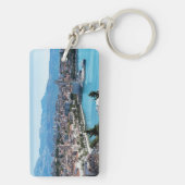 Porte-clés Vue aérienne de la ville divisée en front de mer,  (Dos)